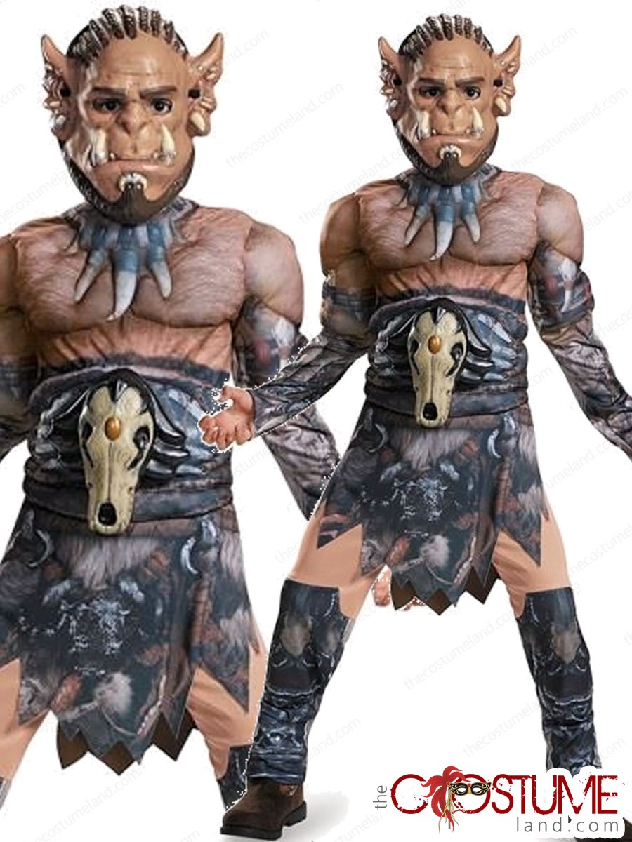 Gezond eten toxiciteit Raad eens Tribal Scary Boys Costume Kids Warcraft Dress Up Halloween Child Horror  Outfit | eBay