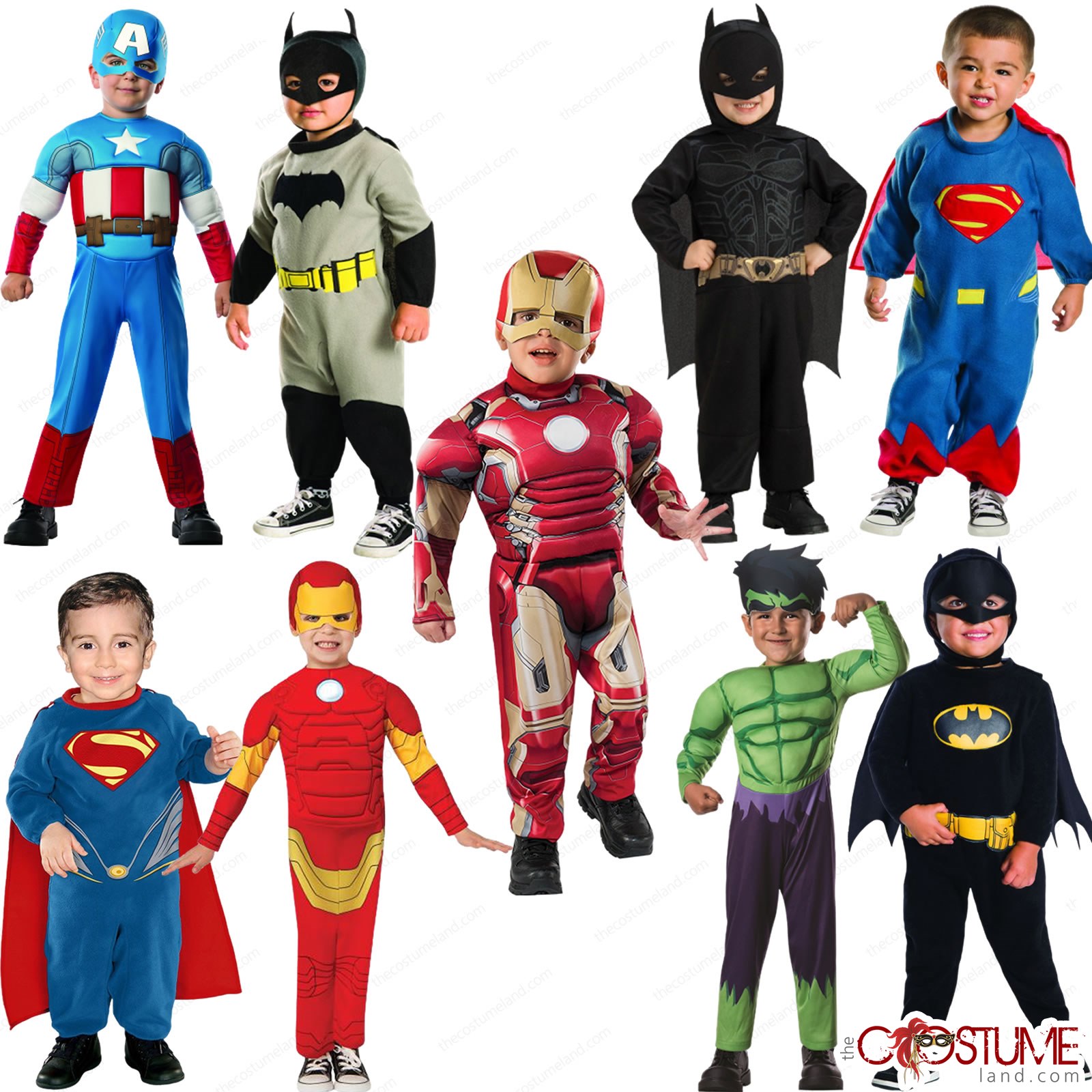 Supeman Toddler Boys Costume Batman Green Hulk Super Hero Dress Captain American Ebay