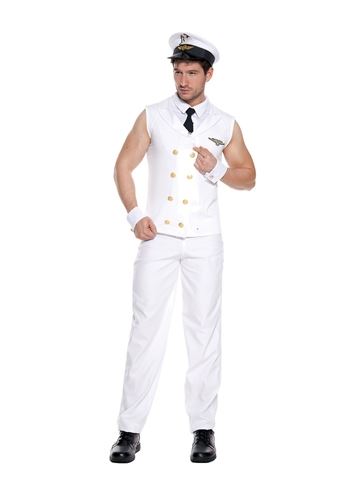 Airline Pilot Men Costume White